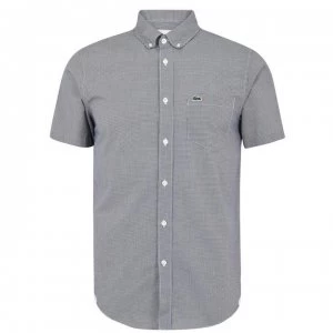 Lacoste Short Sleeve Gingham Shirt - Navy 522