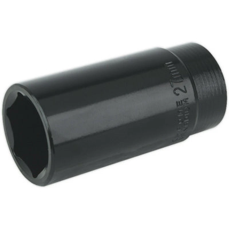 Image of Loops 27mm Forged Deep Impact Socket - 1/2 Inch Sq Drive Chrome Vanadium Wrench Socket Multi