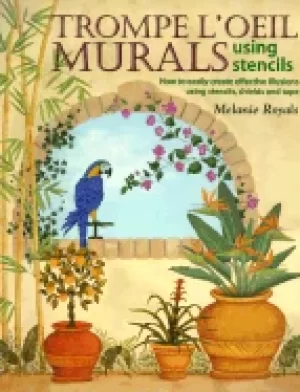 Image of trompe loeil murals using stencils