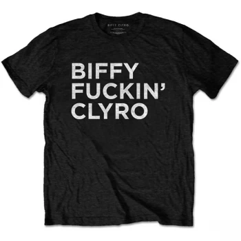 image of Biffy Clyro - Biffy Fucking Clyro Mens Small T-Shirt - Black