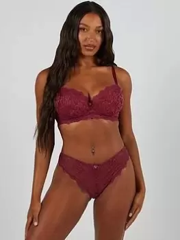 Image of Boux Avenue Leah Brazillian Brief - Plum, Plum, Size 10, Women