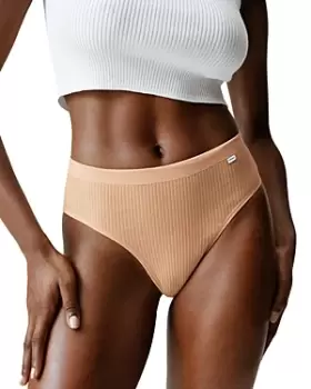 image of Chantelle High-Cut Ribbed Briefs