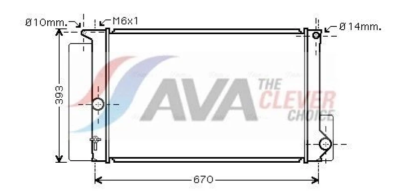 Image of Engine radiator AVA COOLING SYSTEMS TOA2397