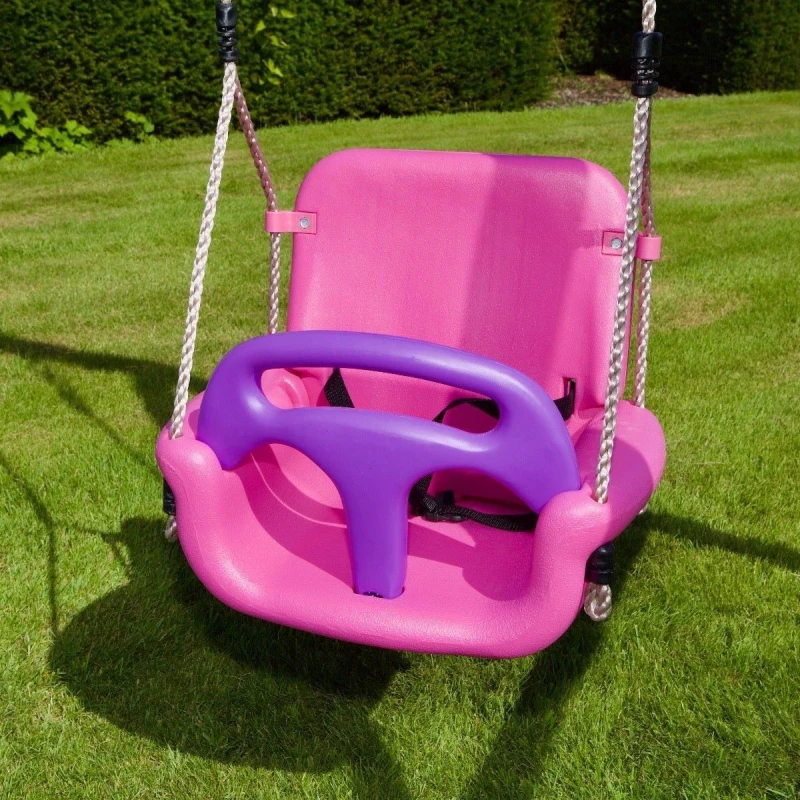 Image of OutdoorToys 3 in 1 Baby Toddler Children's Growable Swing Seat in Pink Pink Unisex