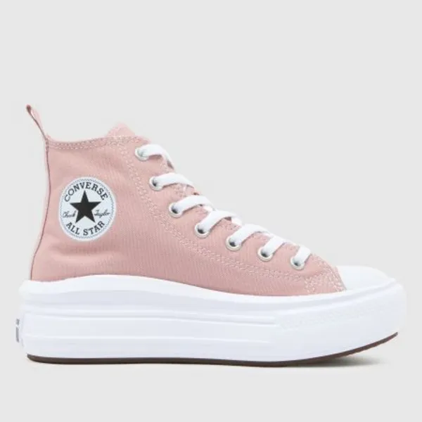 Converse pale pink all star move hi Girls Junior trainers Pale Pink UK 12 (EU 30)