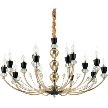 Image of Ideal Lux Vanity - 15 Light Pendant Light Black