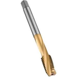 Image of E263 M12X1.75MM HSS-E Metric Coarse Spiral Flute Machine Tap - 15 Helix - TiN Coated DIN 376