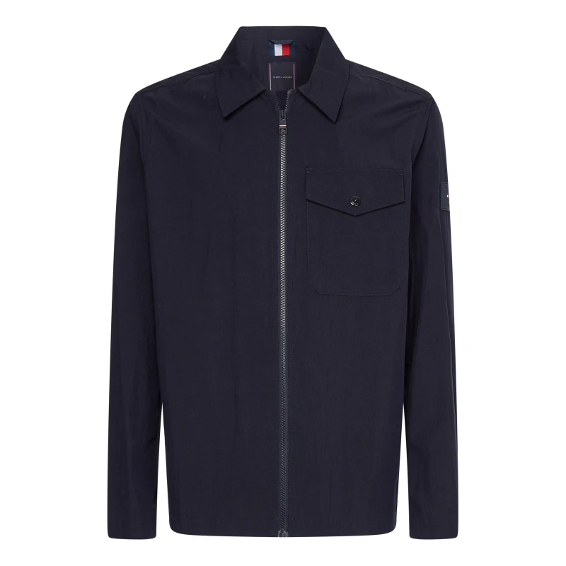 Image of Tommy Hilfiger Nylon Shirt Jacket - Blue Blue XS