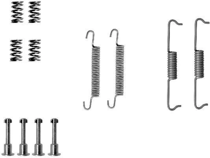 Image of HELLA Brake shoe fitting kit HELLA 8DZ 355 201-871
