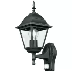 Image of 25-fan Europe - Applique de jardin detecteur Roma Aluminium,diffuseur Verre Noir 1 ampoule cm