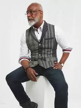 Image of Joe Browns Mix It Up Waistcoat - Grey, Size 44, Men