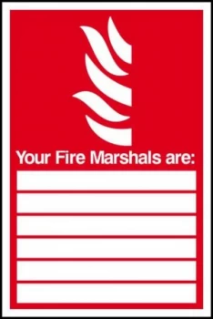 Image of Fire Marshals Are:____ Sign, S/A Vinyl