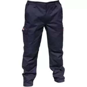 Image of Result Mens Stretch Work Trousers / Pants (34inch Long Length) (32") (Navy Blue) - Navy Blue