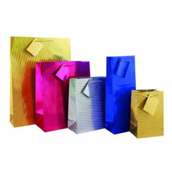 Image of Holographic Gift Bag Medium Pack of 12 FUNK3