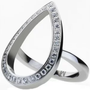 Image of Ladies STORM Silver Plated Elipsia Ring Size M