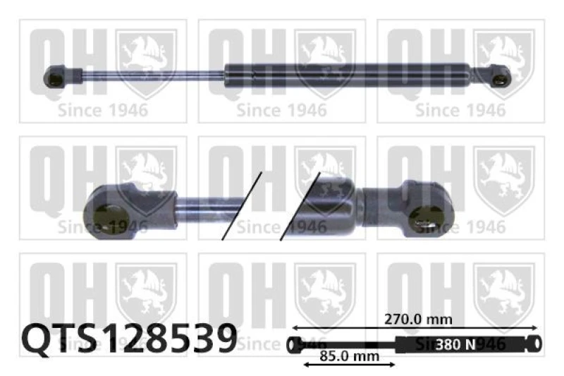 Image of QUINTON HAZELL Tailgate strut QUINTON HAZELL QTS128539