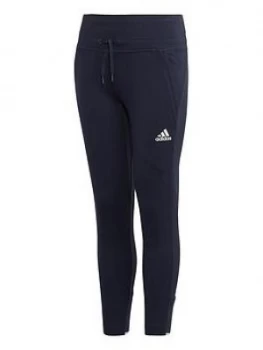 image of adidas Girls Varcity Pants - Navy, Size 5-6 Years, Women