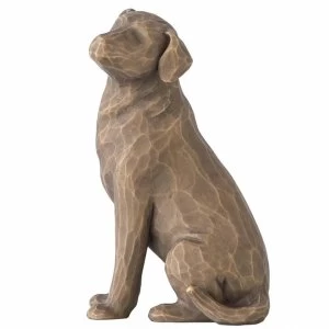 image of Love My Dog (Dark) Willow Tree Figurine