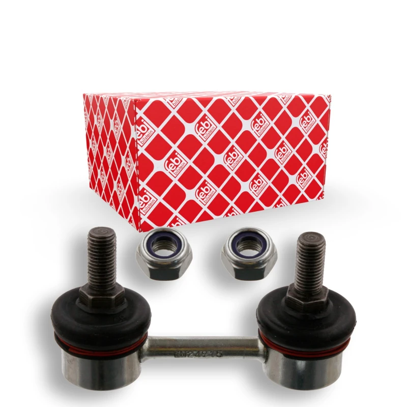 Image of FEBI BILSTEIN 24915 Anti-roll bar link OE Turbo NEW, with nuts Steel Link Stabiliser (3229)