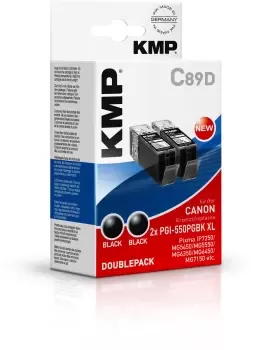 Image of KMP C89D ink cartridge 2 pc(s) Black