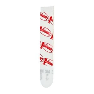 3M Command White Plastic Medium Single Adhesive strip Pack of 10