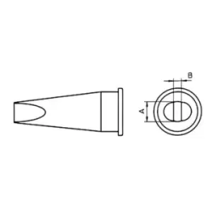 Image of Weller LHT-C Soldering tip Chisel-shaped, straight Tip size 3.2mm Content