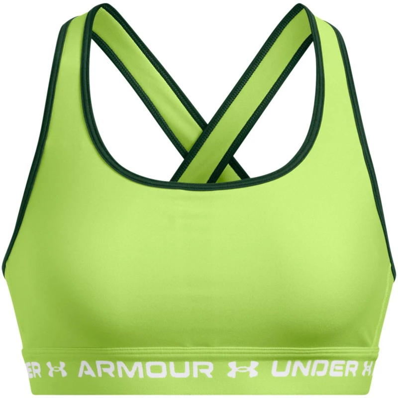 Image of Under Armour Crossback Mid Sports Bra - Green Green 8