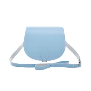 Image of Zatchels Womens/Ladies Handcrafted Pastel Leather Saddle Bag (British Made) (Small) (Baby Blue)