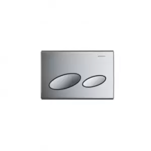 image of Geberit Flush Plate KAPPA20 For Dual Flush: Gloss Chrome-plated - 495484