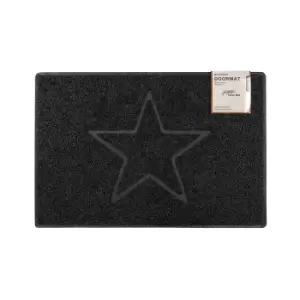 Image of Oseasons Star Medium Embossed Doormat - Black