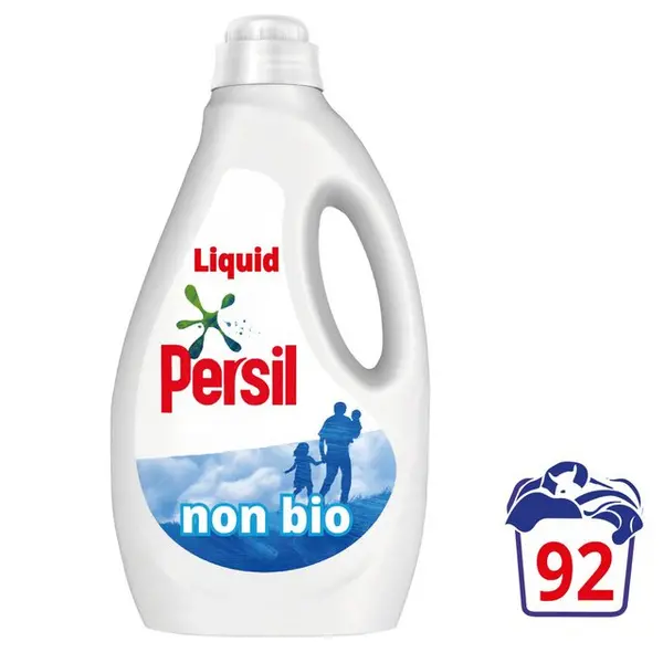 image of Persil Non Bio Laundry Washing Liquid Detergent 2.484L