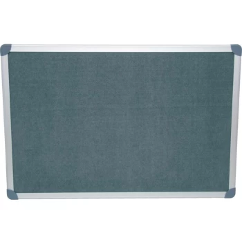 Image of Executive Felt Notice Board 900X600MM Grey Aluminium Trim - Offis