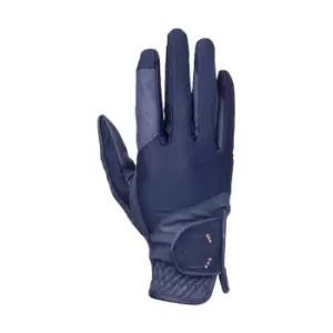 Coldstream Childrens/Kids Next Generation Blakelaw Diamante Riding Gloves (M) (Navy/Rose Gold)