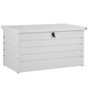 image of Garden Storage Box White Metal 4x2x2ft Lockable