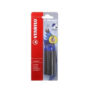 Image of STABILO EASYStart Rollerball Pen Refill, Medium 0.5mm Tip, Blue Ink
