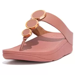 image of Fit Flop Womens Halo Leather Toe Post Sandals UK Size 7 (EU 41)