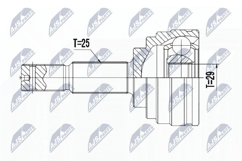 Image of NTY CV joint kit NTY NPZ-NS-093