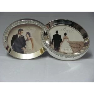 image of 3" x 2" - Amore By Juliana Wedding Rings Double Frame