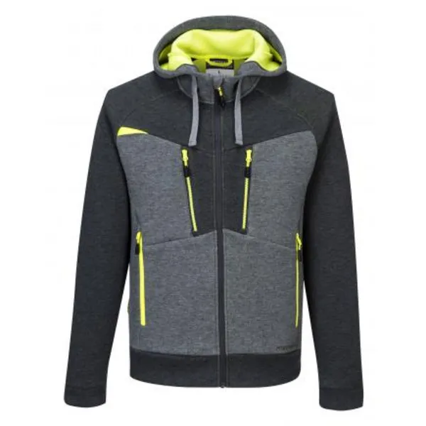 image of Portwest DX4 Mens Zipped Hoodie DX472MGRXS Colour: Metal Grey