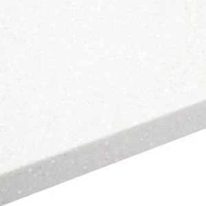 Image of 34mm Nordic White Stone effect Round edge Earthstone Worktop L1.8m D605mm