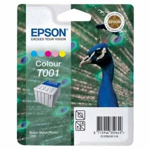 Image of Epson Peacock T001 Colour Ink Cartridge