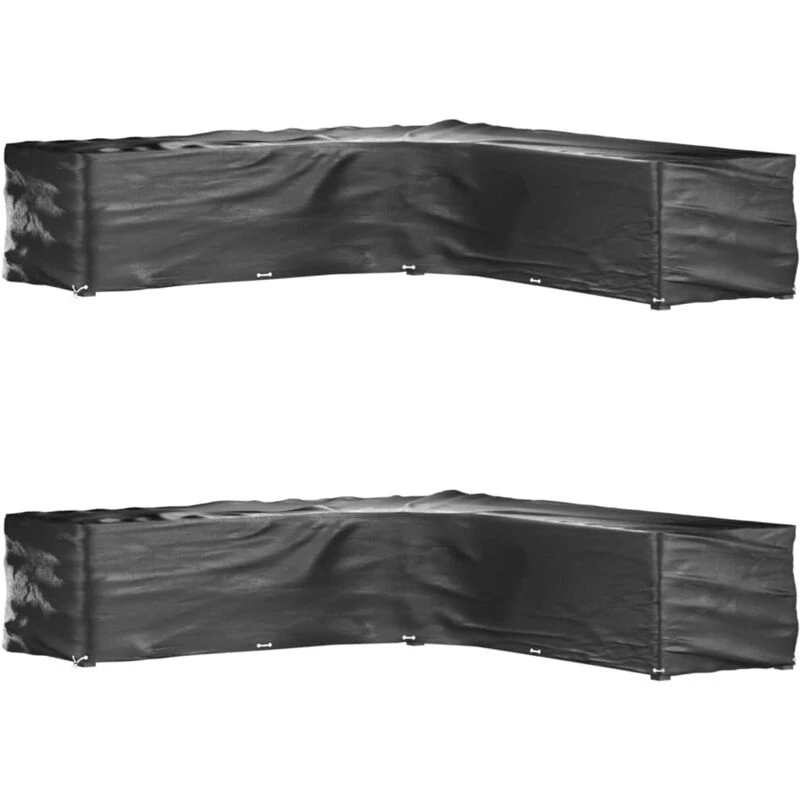 Image of VIDAXL Vidaxl - L-Shaped Garden Furniture Covers 2 pcs 20 Eyelets 300x300x70cm 8720845747374