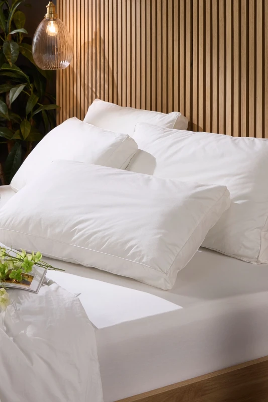 Image of Snuggledown 2 Pack Hotel Luxurious Back Sleeper Medium Support Pillow White