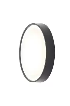 Image of Forum Lighting 15W Coast Ripon LED 270mm Round Flush Light Black 4000K - CZ-31745-BLK