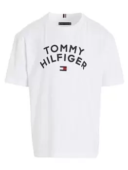 Image of Tommy Hilfiger Boys Flag T-Shirt - White, Size 10 Years