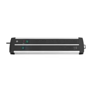 Image of 12 Gang Extension Lead with 2 usb Ports - 3 Metre Heavy Duty Cable - Aluminium Body - Brennenstuhl