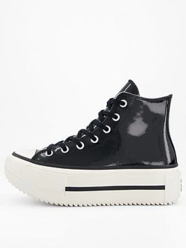 Image of Converse All Star Lift Double Stack Trainers in Black & White Black & White UK 8 (EU 41½)