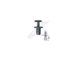 Image of ROMIX Clip, trim-/protection strip RENAULT A60953 7703072236