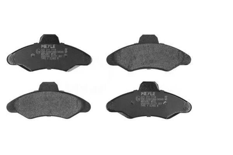 Image of MEYLE 025 211 7118 Brake pad set Front Axle, excl. wear warning contact, Original Quality, with anti-squeak plate Brake Pad Set,disc brake (402)
