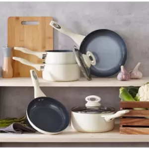 Image of Cermalon Matt Cream 5 Pc. Cookware Set